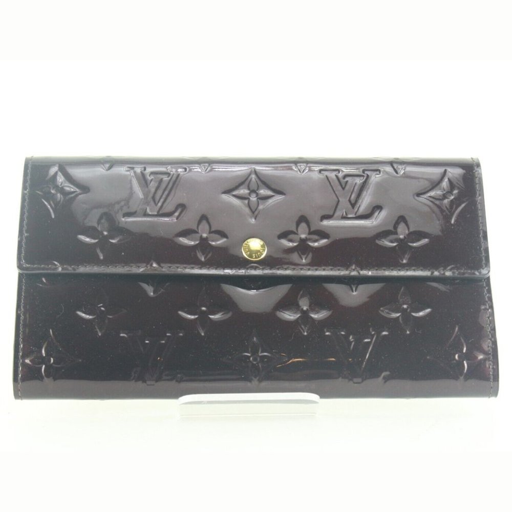 Louis Vuitton Amarante Monogram Vernis Sarah Wallet Long 4LVS105K
